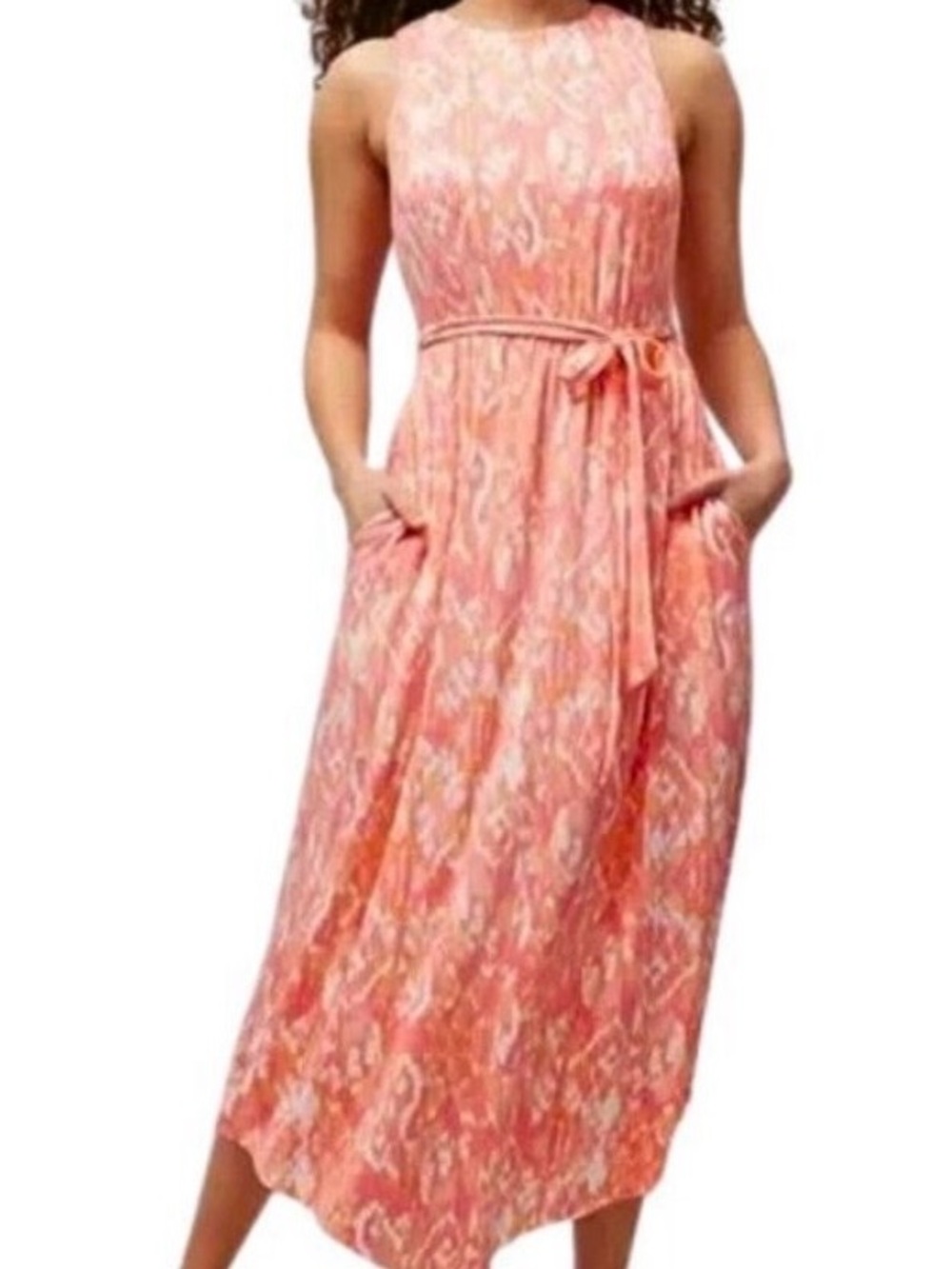 NWT SOMA Dream Heartfelt Pink Soft Jersey Handkerchief Bra Midi Sundress, Medium